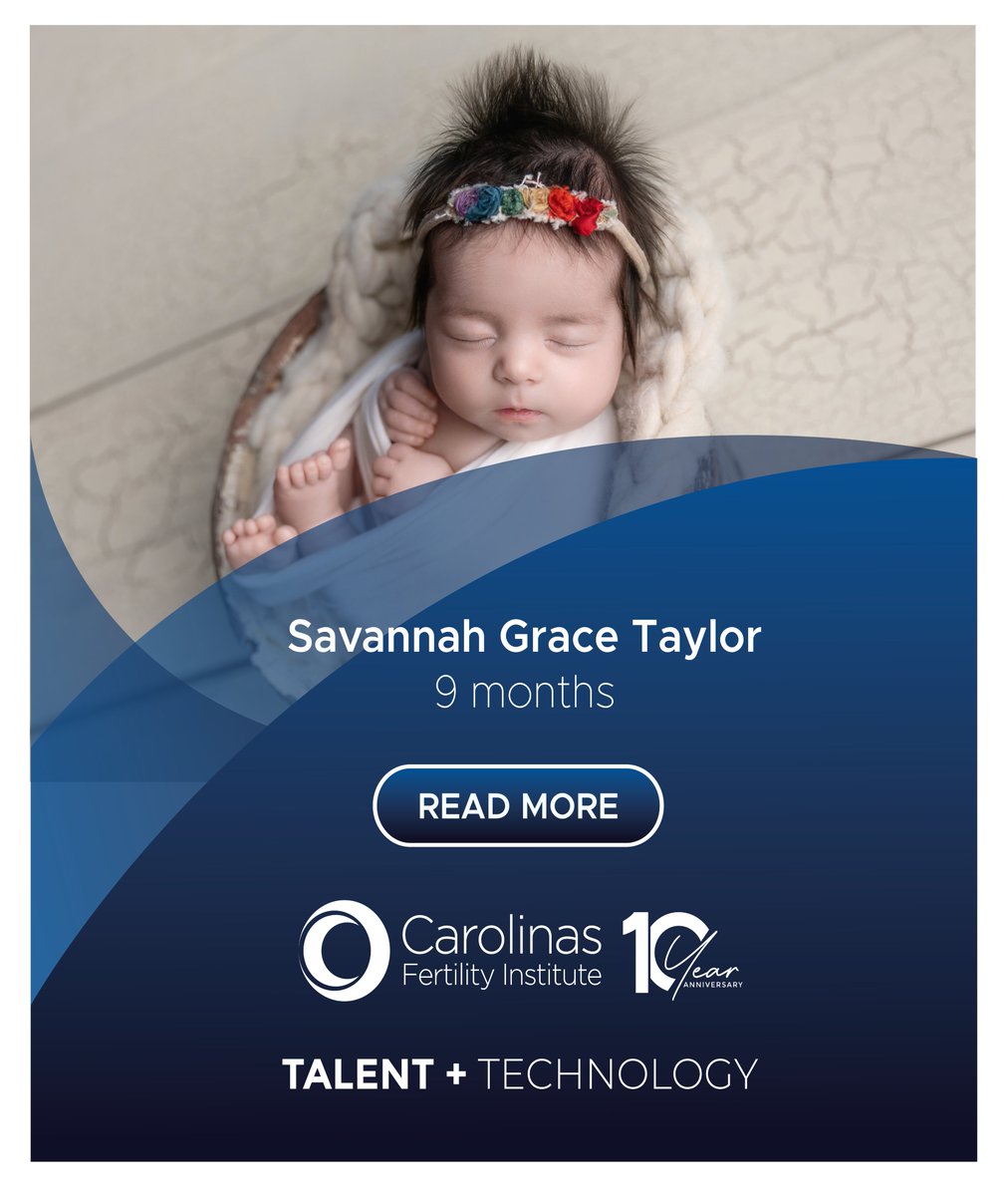 The next in our CFI 10 Profile Stories: Savannah Grace Taylor, 9 months

View the Full Story: carolinasfertilityinstitute.com/real-cfi-stori…

#ivfjourney #ivf #ivfsuccess #fertility
