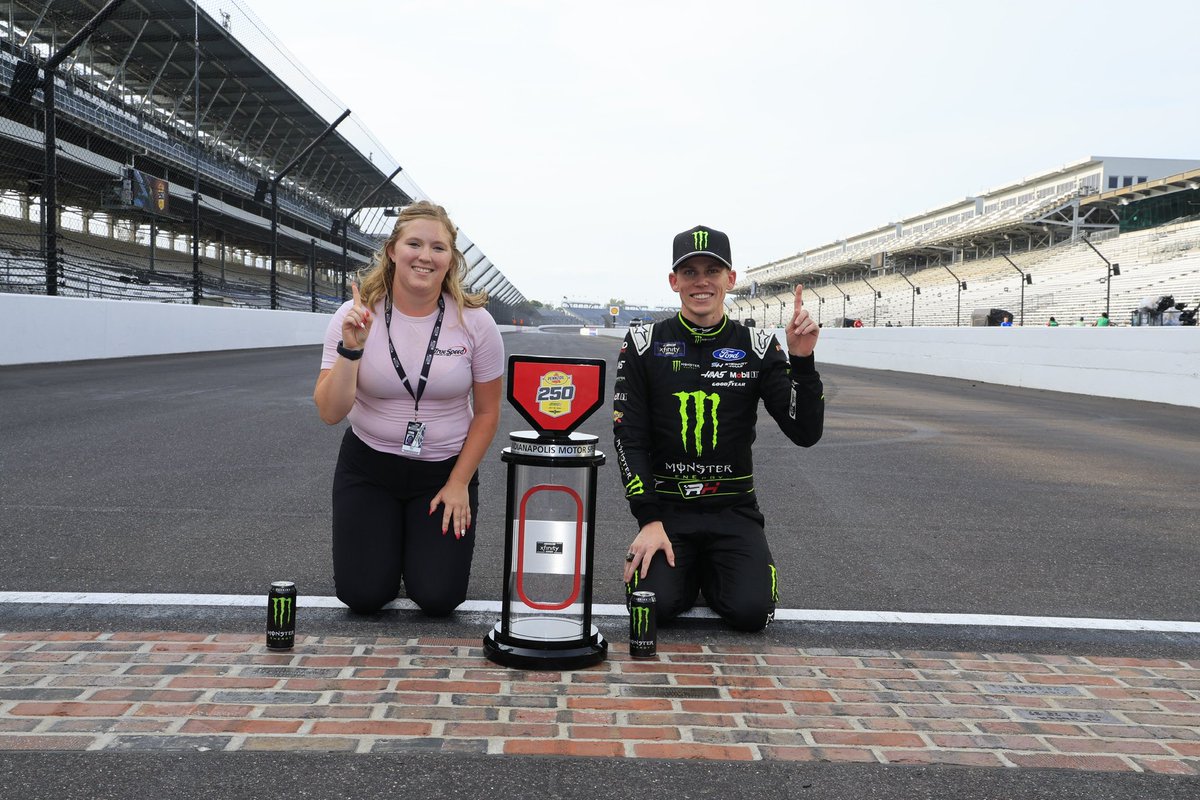 TrueSpeedPR's tweet photo. Winners at the Brickyard! 🧱🏆 Congrats to @RileyHerbst on his second career Xfinity Series win on the historic oval at @IMS. 

#NASCAR #SportsPR #Motorsports #Racing #MotorsportsPR #PublicRelations #PRAgency #PR https://t.co/5qi7KDMFgH