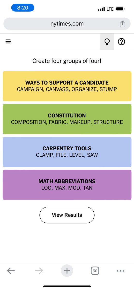 What did <a href="/NYTConnections/">NYT Connections</a> know and when did they know it???

🟨It’s time to show up and work our butts off to elect <a href="/KamalaHarris/">Kamala Harris</a> 
🟩To protect our constitution, freedoms, and democracy 
🟦Build a winning campaign and coalition
🟪And get to 270

LFG