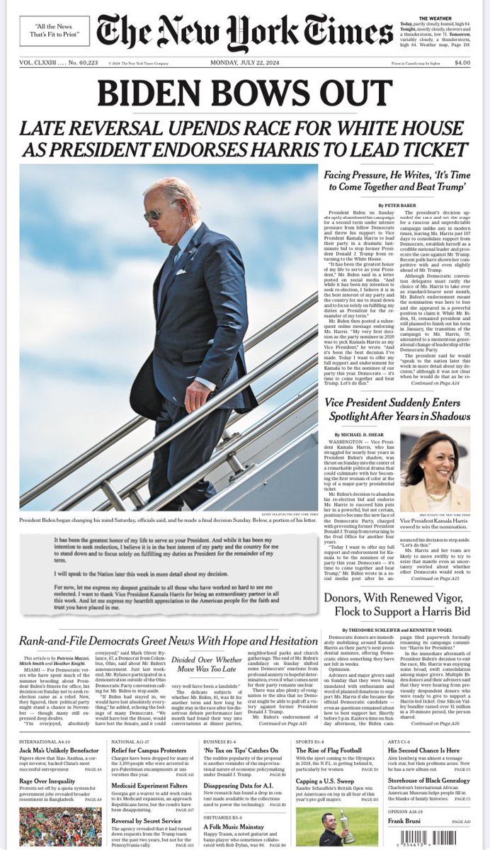 dpclary's tweet photo. Tomorrow’s A1 @nytimes https://t.co/BV3A2b3eSR