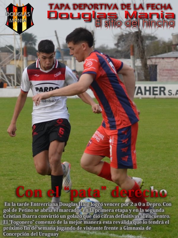 DouglasMania's tweet photo. Ya podés ver el resumen completo del triunfo de #DouglasHaig en su visita a #Depro por la fecha 1 de la reválida.
Igrsá a:
https://t.co/532kaJFel0 https://t.co/TseBrxnTkM