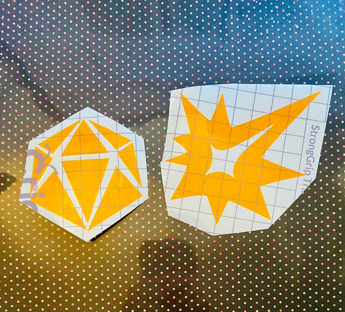 puppeleh's tweet photo. decals of characters' talent/skill icons from genshin impact: noelle, alhaitham, and diona so far! ❇️ https://t.co/uXekAhVeXo