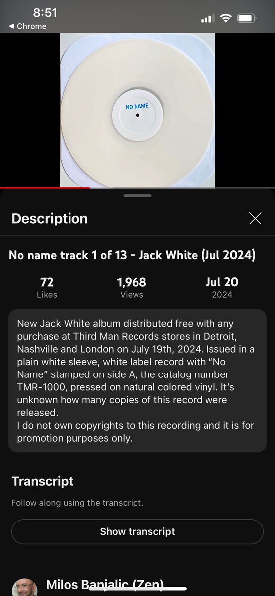 igomez's tweet photo. No name track 1 of 13 - Jack White (Jul 2024) https://t.co/QslBXhFe6D https://t.co/l7WkirGMmv