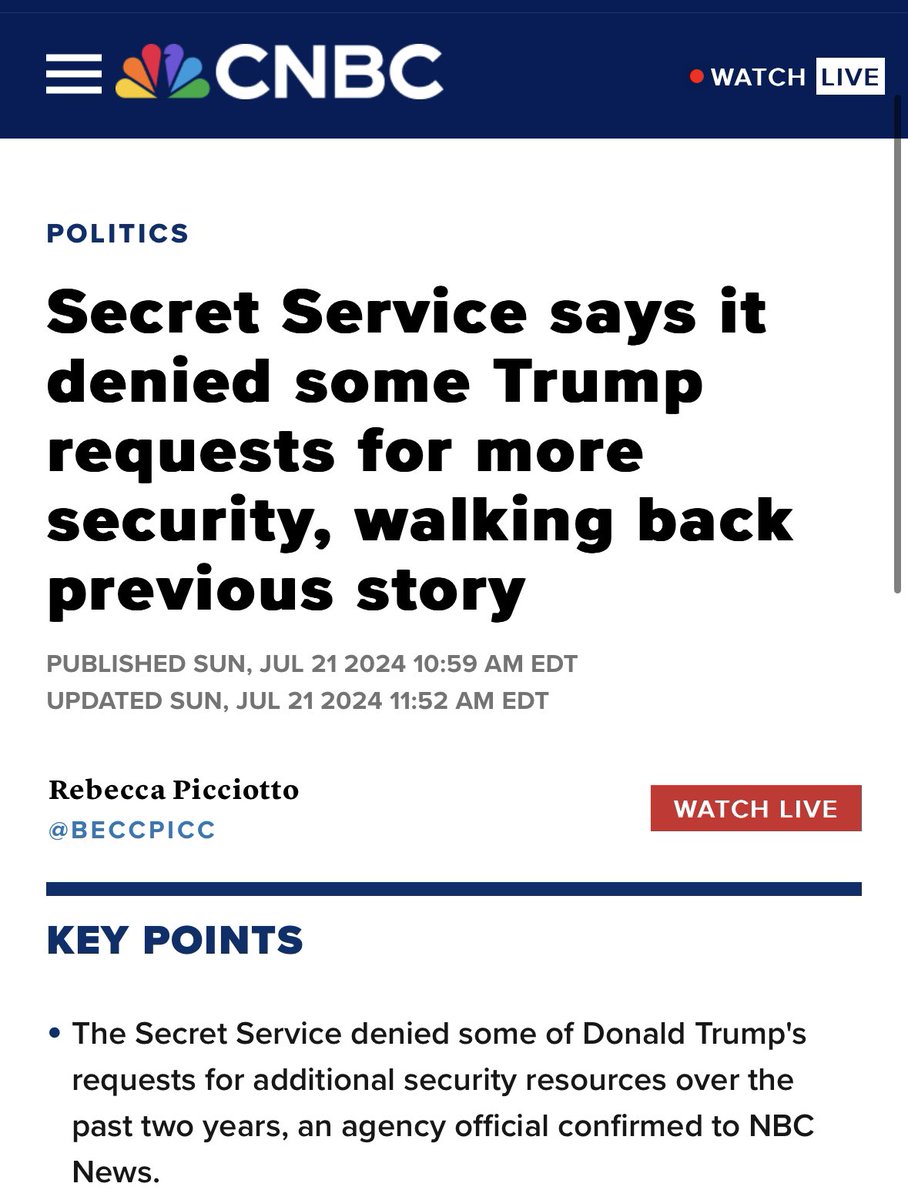 nicksortor's tweet image. 🚨 The Secret Service is now ADMITTING they DENIED repeated requests from the Trump campaign for extra security over the past two years

THEY LIED.

PEOPLE NEED TO BE JAILED FOR THIS!