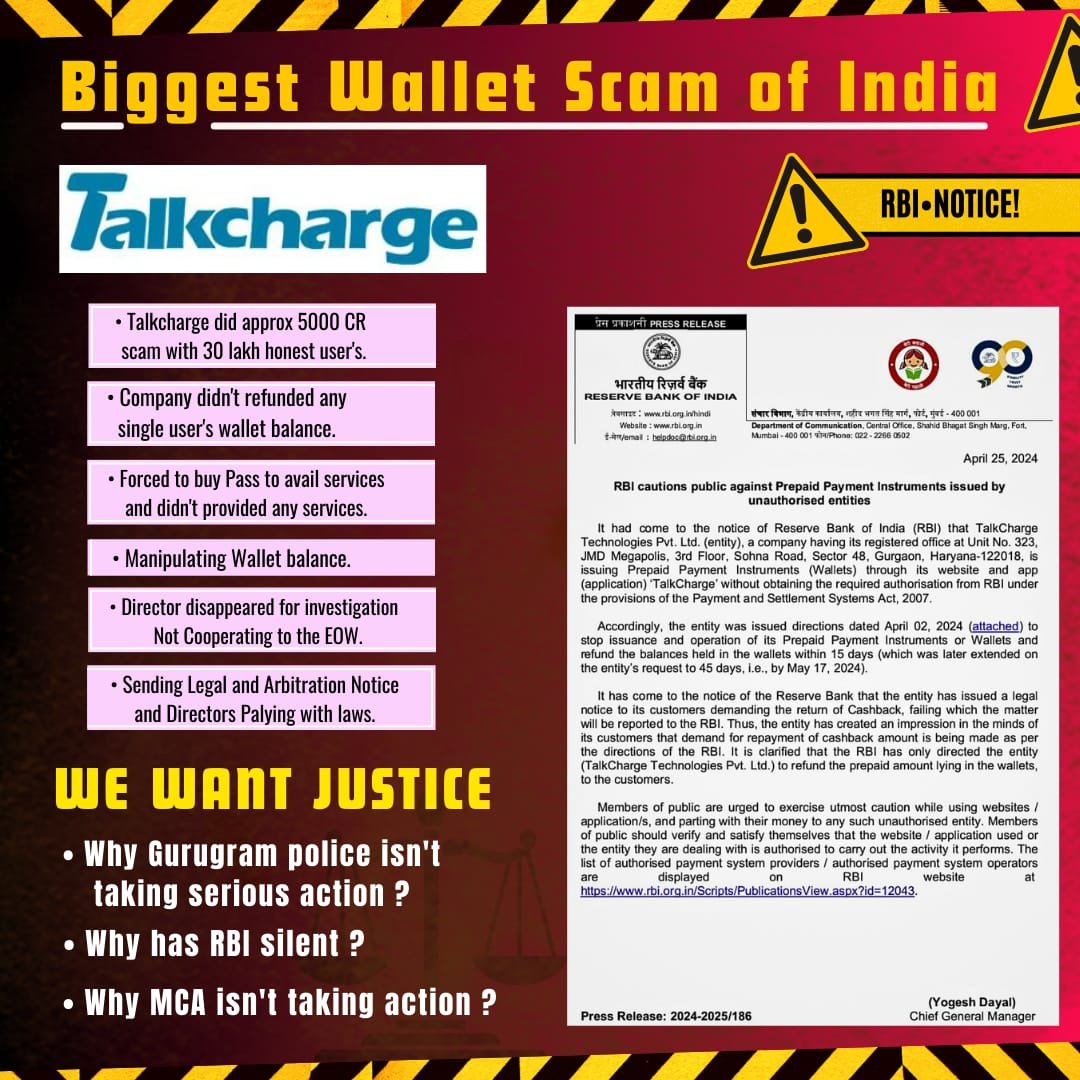 iamBakibilla's tweet photo. @NayabSainiBJP @NayabSainiBJP
 sir #Talkcharge company aapka state m 5000 crore ka fraud kiya, aur abhi tak aapka sarkar kuchh nahi kar paya. https://t.co/tDVCa1azwy