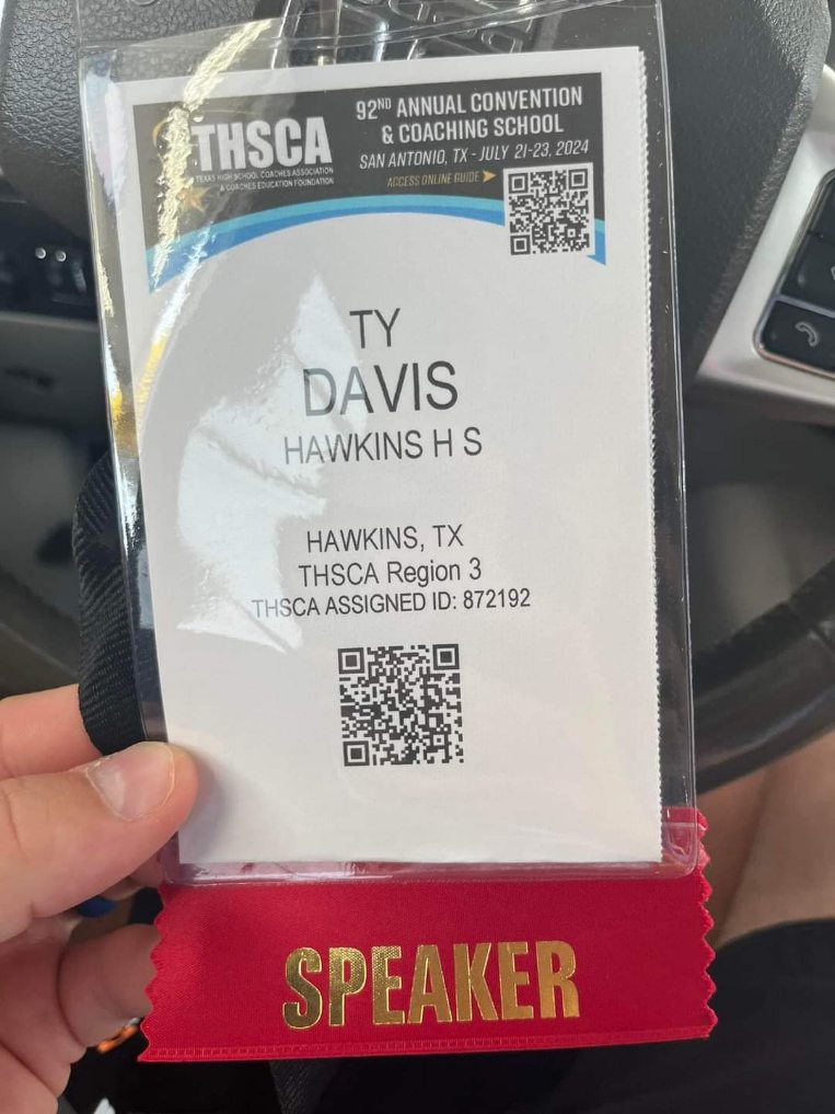 Congratulations <a href="/CoachTyDavis/">Ty Davis</a>
Great job representing Hawkins ISD and showing everyone your talents.