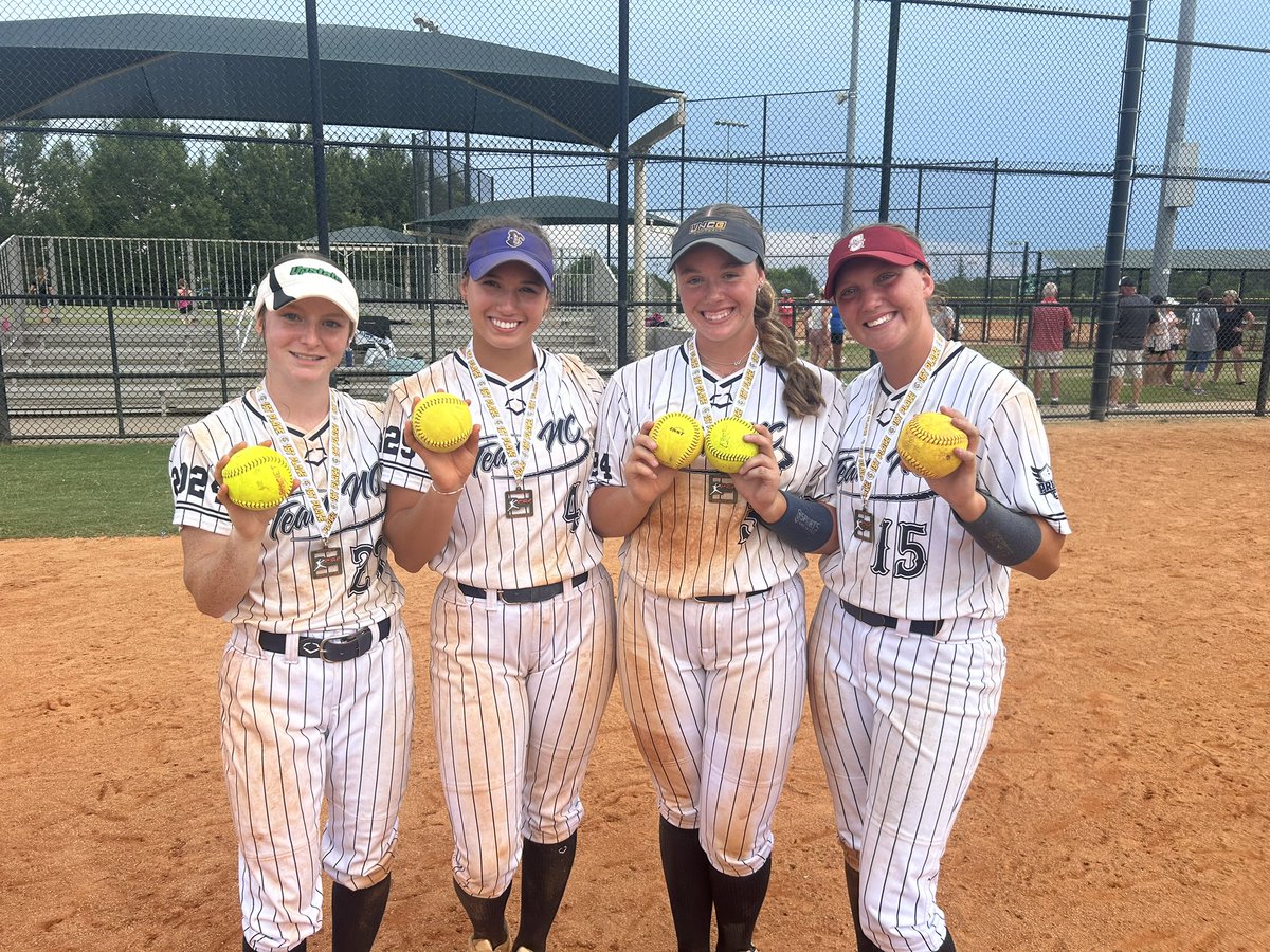 Champs!!!  Took home the 🏆 &amp; some 💰 today with 4 wins to complete a 7-0 weekend! Did it today with 2 walk offs.  💣 squad <a href="/UNCGSoftball/">UNCG Softball</a> signee <a href="/MacyMichael_3/">Macy Michael</a> (2) <a href="/UpstateSoftball/">USC Upstate Softball</a> signee <a href="/15Georgiaaa/">Georgia Preddy</a> <a href="/FurmanSoftball/">Furman Softball</a> commit <a href="/kristynembler/">Kristyn Embler 2025</a> (GS) <a href="/CofCSoftball/">Charleston Softball</a> commit <a href="/alberty2025/">CadenceAlberty2025</a>