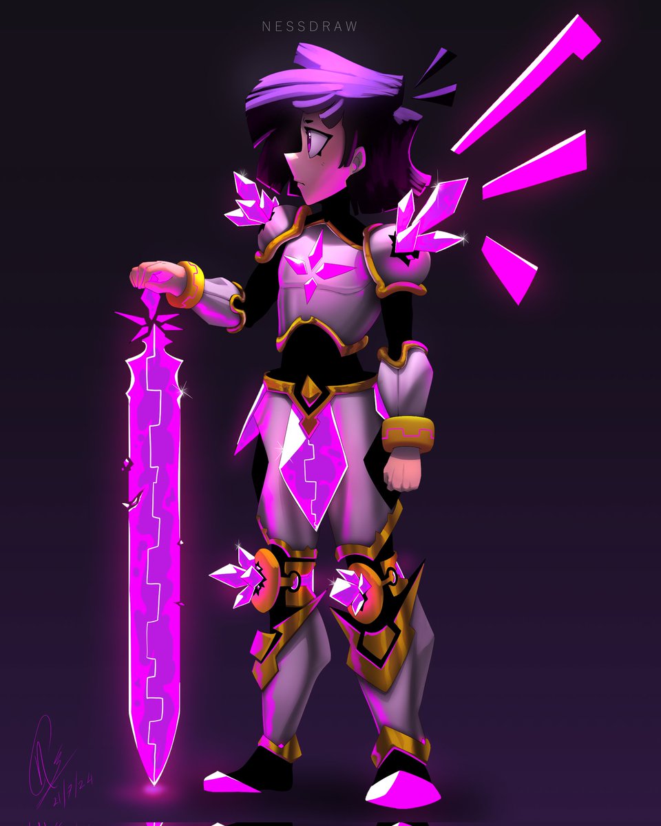Nessrpe's tweet photo. I thought designing armors was dificult but, was easy 🦄✨!!
I improvised this armor for my oc Ness, inspired in the race I create "StarLux"
#nessdraw #armadurastarlux #starlux #Nessrpe #cartoon #nessdrawoc #ametystarmor https://t.co/mpZn1Tdk6Q