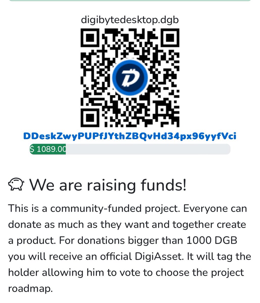 Cardon_Saguaro's tweet photo. @CryptoNewWorld @RenzoDGB @DigiByteCoin You’re absolutely correct Irman. 

This serves as a reminder to the community.

Phase 1&amp;2 have been fully funded by community donations. Phase 3 (DigiAssets) funding is 1/6 of the way closer to being complete. 

Visit the website to become familiar with the phases and features. https://t.co/GytR0pSs2W