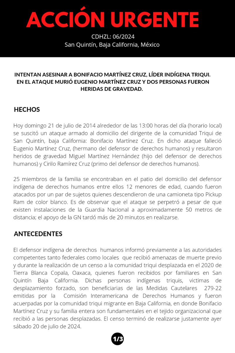Centro de Derechos Humanos Zeferino Ladrillero AC tweet media
