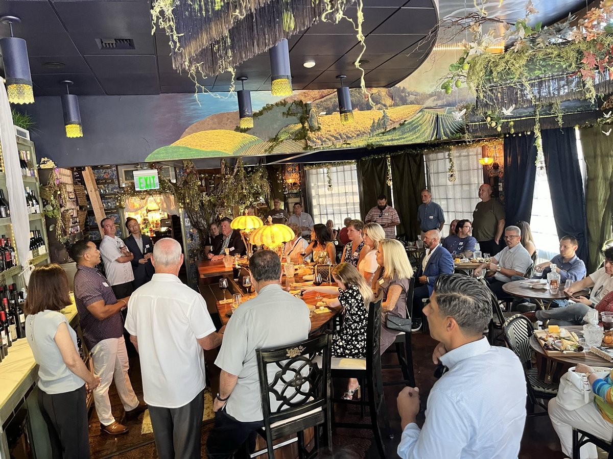 MichelleSteelCA's tweet photo. Busy day in #CA45 ! Thank you to Brea Mayor Pro Tem Blair Stewart for hosting a meet and greet for me and thank you to my interns who are working every day, talking to voters about what I am doing to lower prices for Southern California families. #StandWithSteel https://t.co/NRkCNqqEzn