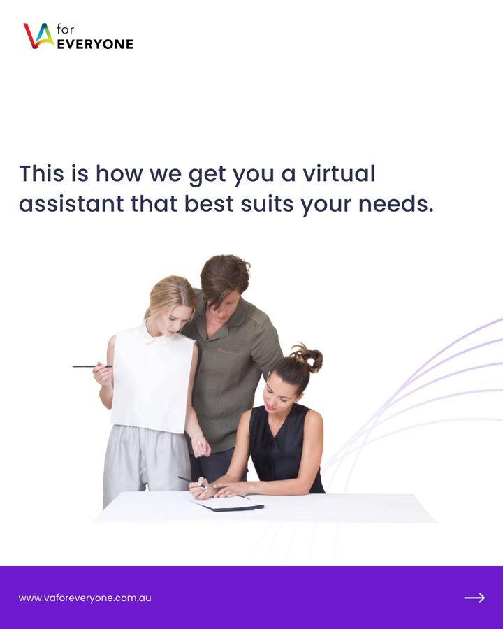 VA4Everyone's tweet photo. This is how we find the best candidate to be your virtual assistant.

Contact us now for consultation 📱 1300 373 949  📧  
hello@vaforeveryone.com.au  🌐  https://t.co/4yRKqT2QET

#VAFE #vaforeveryone #virtualassistant #virtualassistantservices #virtualassistantaustralia https://t.co/f037HlFVgB