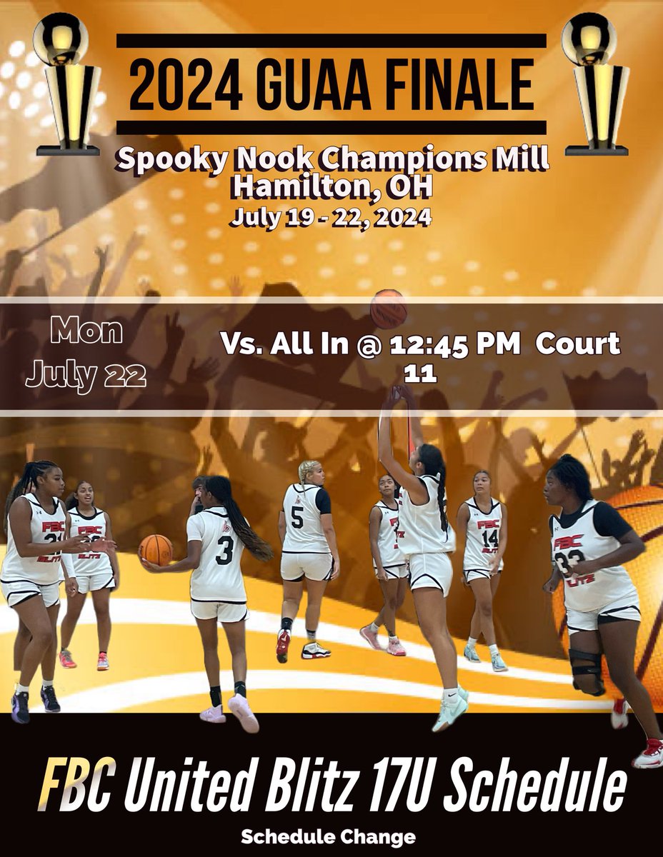 FBC Blitz (@blitzfbc) on Twitter photo Tough loss in the final 4 game today against a tough BMaze Elite Black 42-52. Back at it tomorrow @ 12:45 PM on Ct 11. A rematch against All In
<a href="/SlaterMorghan/">morghan slater</a> <a href="/mckinleyb03/">Mckinley Brothers</a> <a href="/GiuliaBauz53813/">Giulia Bauzá Milazzo</a> <a href="/MakRob14/">Makayla Roberson</a> <a href="/milannis2134/">Milanni Abdus-Salaam</a> <a href="/JoyTchamabe2025/">Joy Tchamabe</a> <a href="/NiaraGayle2025/">NiaraGayle2025</a> Tough loss in the final 4 game today against a tough BMaze Elite Black 42-52. Back at it tomorrow @ 12:45 PM on Ct 11. A rematch against All In
<a href="/SlaterMorghan/">morghan slater</a> <a href="/mckinleyb03/">Mckinley Brothers</a> <a href="/GiuliaBauz53813/">Giulia Bauzá Milazzo</a> <a href="/MakRob14/">Makayla Roberson</a> <a href="/milannis2134/">Milanni Abdus-Salaam</a> <a href="/JoyTchamabe2025/">Joy Tchamabe</a> <a href="/NiaraGayle2025/">NiaraGayle2025</a>