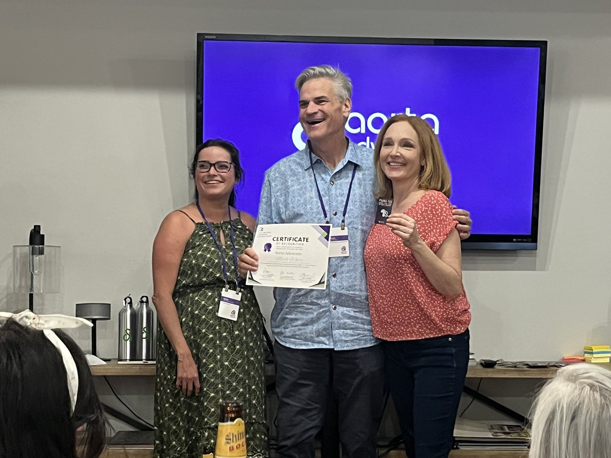 mitchwhite's tweet photo. I spent the last three days learning about aortic disease and getting to know the other John Ritter Aorta Advocates. We can prevent aortic dissections! I’m living proof. Thank you @AmyYasbeck4real @JohnRitterFdn @MeredithONeal9 https://t.co/y6xO8FkVLq