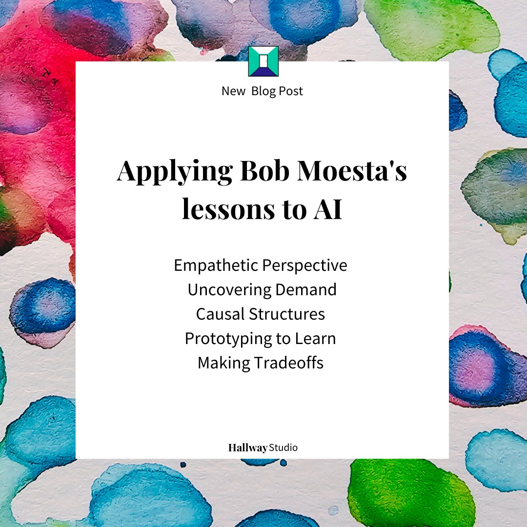 Applying Bob Moesta's lessons to AI/ML projects highlights the importance of empathy, understanding demand, causal structures, prototyping, and trade-offs.  🌟 #AI #MachineLearning #Innovation #BobMoesta hallwaystudio.com/post/applying-…