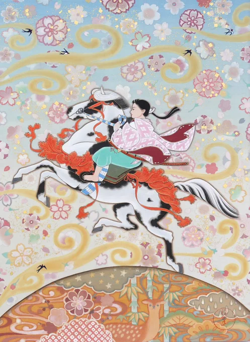 展示名:「中沢 梓 大和絵展 ～川面に光る～」  会期: 23日(火) ※最終日午後4時閉場 会場:まるひろ川越店 別館4階 外商サロン&ギャラリー