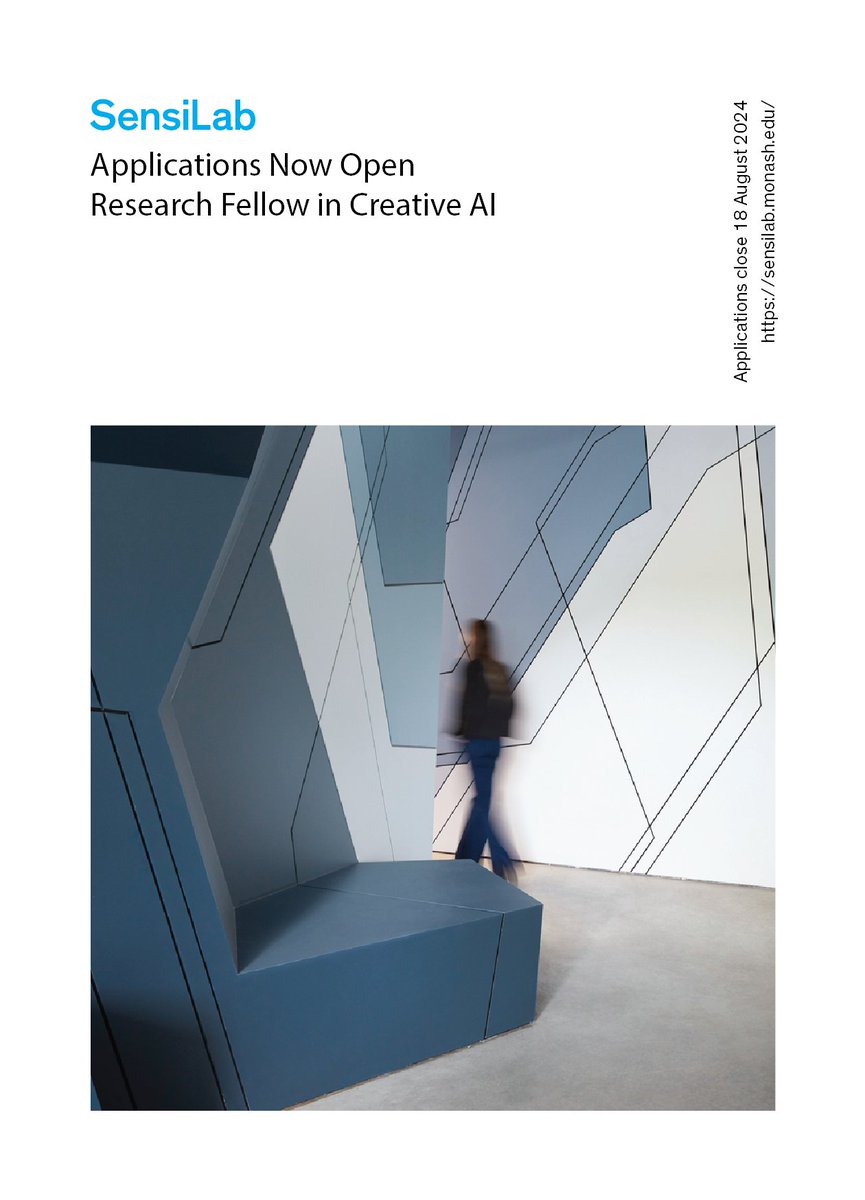 SensiLab (@sensilab_monash) on Twitter photo Come and work with us! We currently have a postdoc position available in SensiLab. If you have recently completed a PhD in computational creativity or related area please consider applying. Details: careers.pageuppeople.com/513/cw/en/job/… Come and work with us! We currently have a postdoc position available in SensiLab. If you have recently completed a PhD in computational creativity or related area please consider applying. Details: careers.pageuppeople.com/513/cw/en/job/…