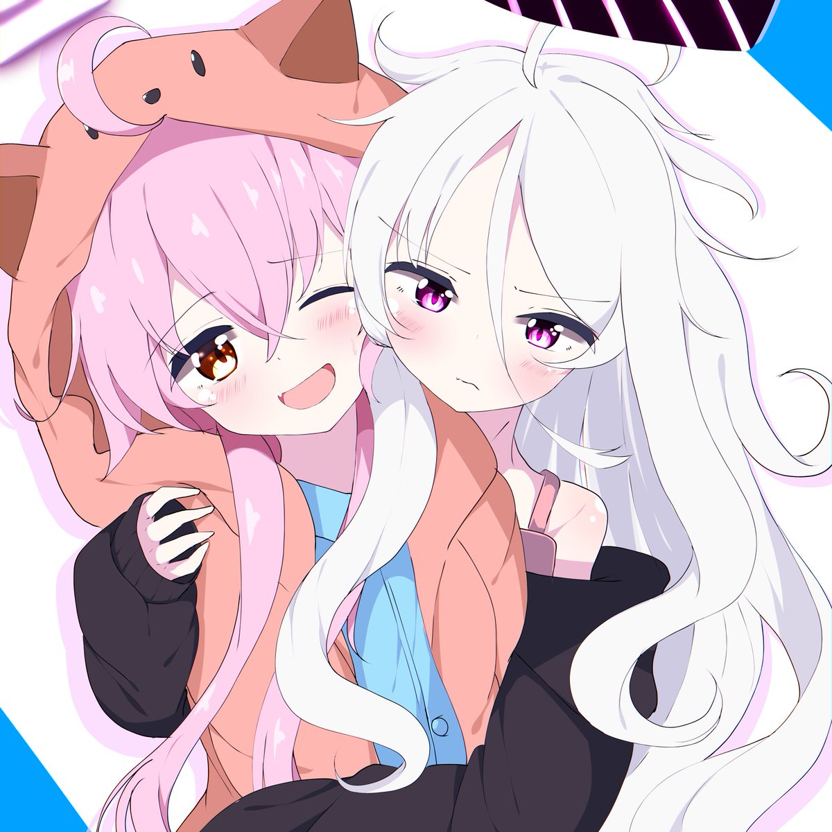 ブルアカ「この2人が再注目ということで やはりホシノとヒナが好き #ブルアカ」|海野うつぼ@1日目西ほ28bのイラスト