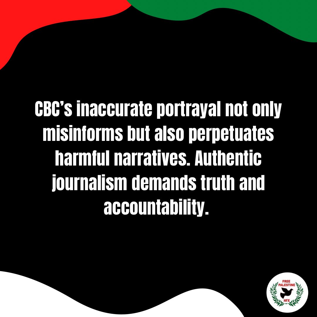 Get your facts straight <a href="/CBCNS/">CBC Nova Scotia</a> 

🇵🇸🇵🇸🕊️🕊️
