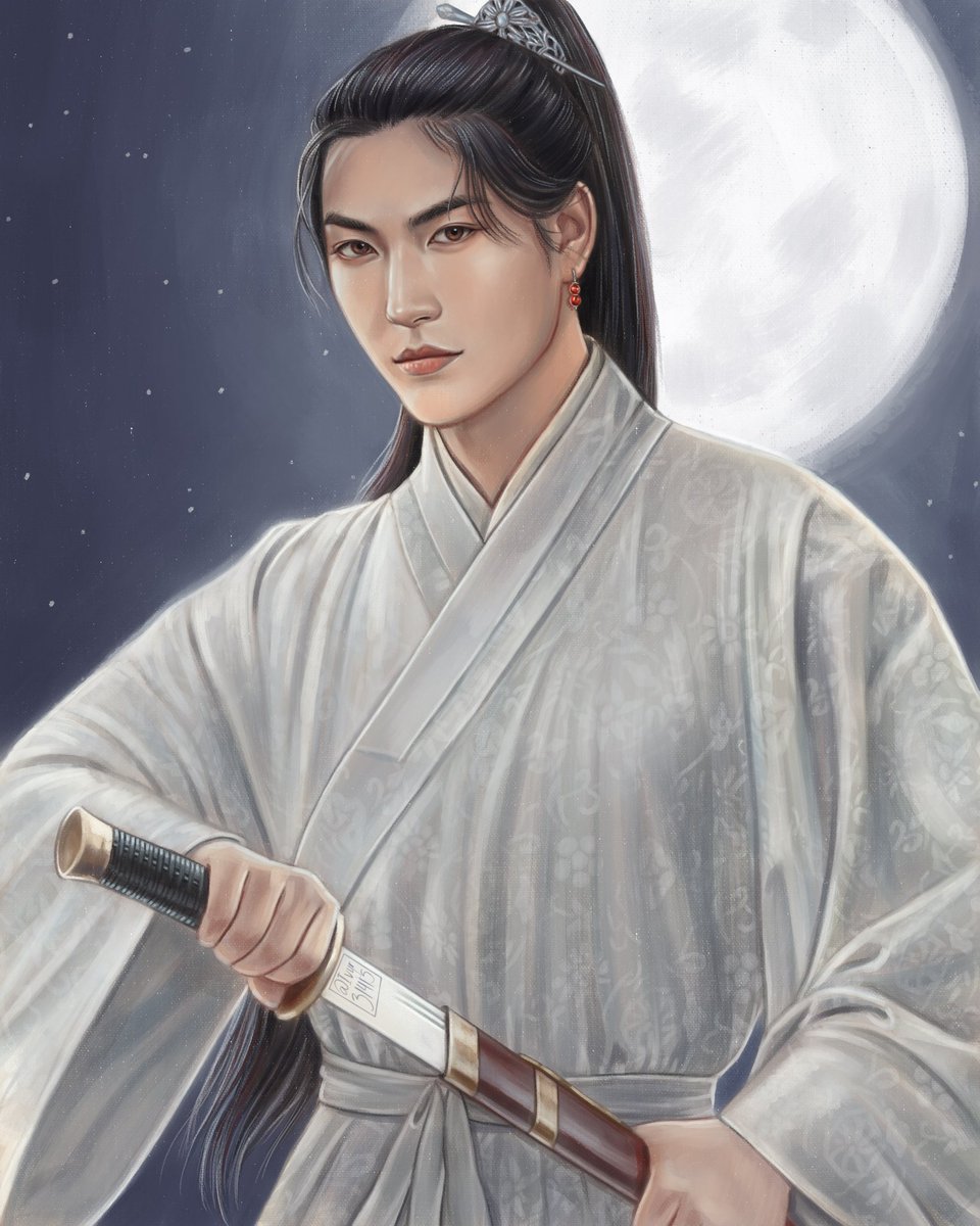 Moonlit Lanzhou for #QJJWeek (the most recent in my #qjj repaint spree) #将进酒