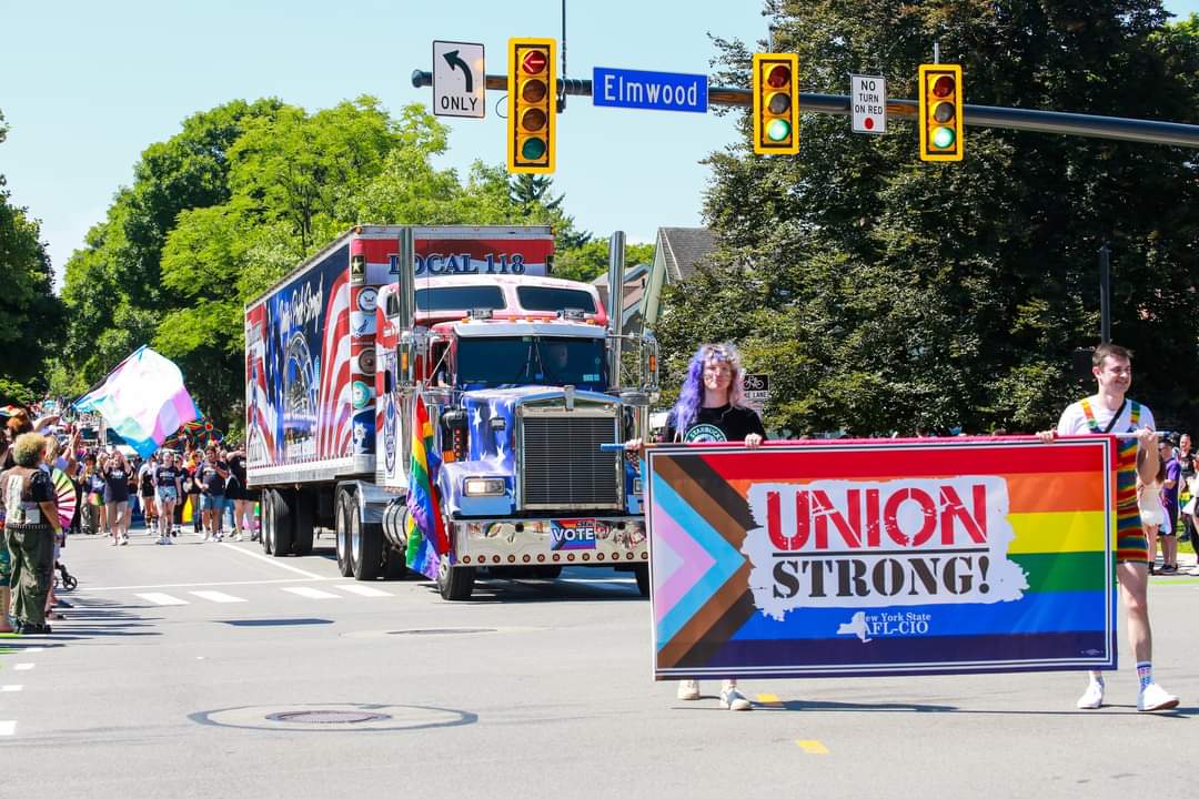 A Pride Parade for the ages. Labor was in the streets as thousands of spectators looked on. Fun, colorful  and community! It was awesome. #ROCPride