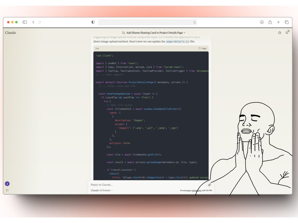 Almost lost a whole day of work with git checkout.
But then I remembered Claude has all my work LOL

I love AI <a href="/AnthropicAI/">Anthropic</a>