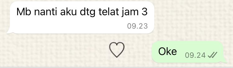 Aku kurang tegas apaya. Gatau kesel banget udah hampir 3 minggu kaya gini. Dan ini udah ketiga kalinya. Yg 2x ga bilang kl telat, aku tegur “setidak ngomong kl telat, gpp telat assl ngomong” ternyata di enak enakin 😌 pernah tb2 ga masuk tp izinnya mepet jam masuk kerja 😌