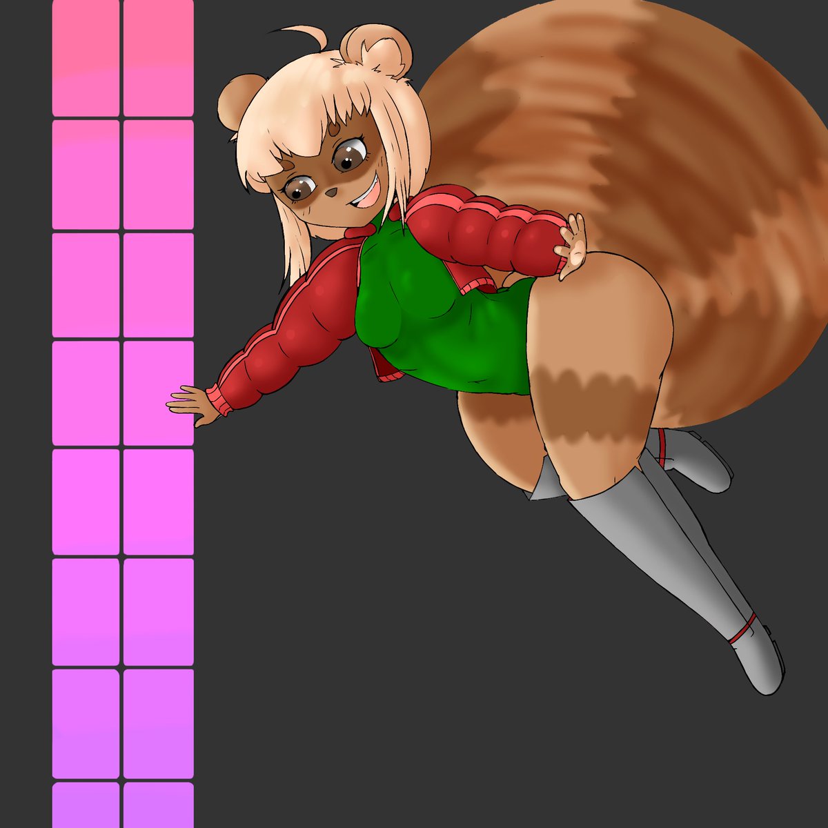 broadflank's tweet photo. I made a Tanuki girl inspired by a recent poll for @nosebecc's game BE Witches 

(The BE being short for Breast Expansion, in case that wasn't clear)

Here's ranks 1-4
(Rank 5 in the replies) https://t.co/xPxfr0Z0rV