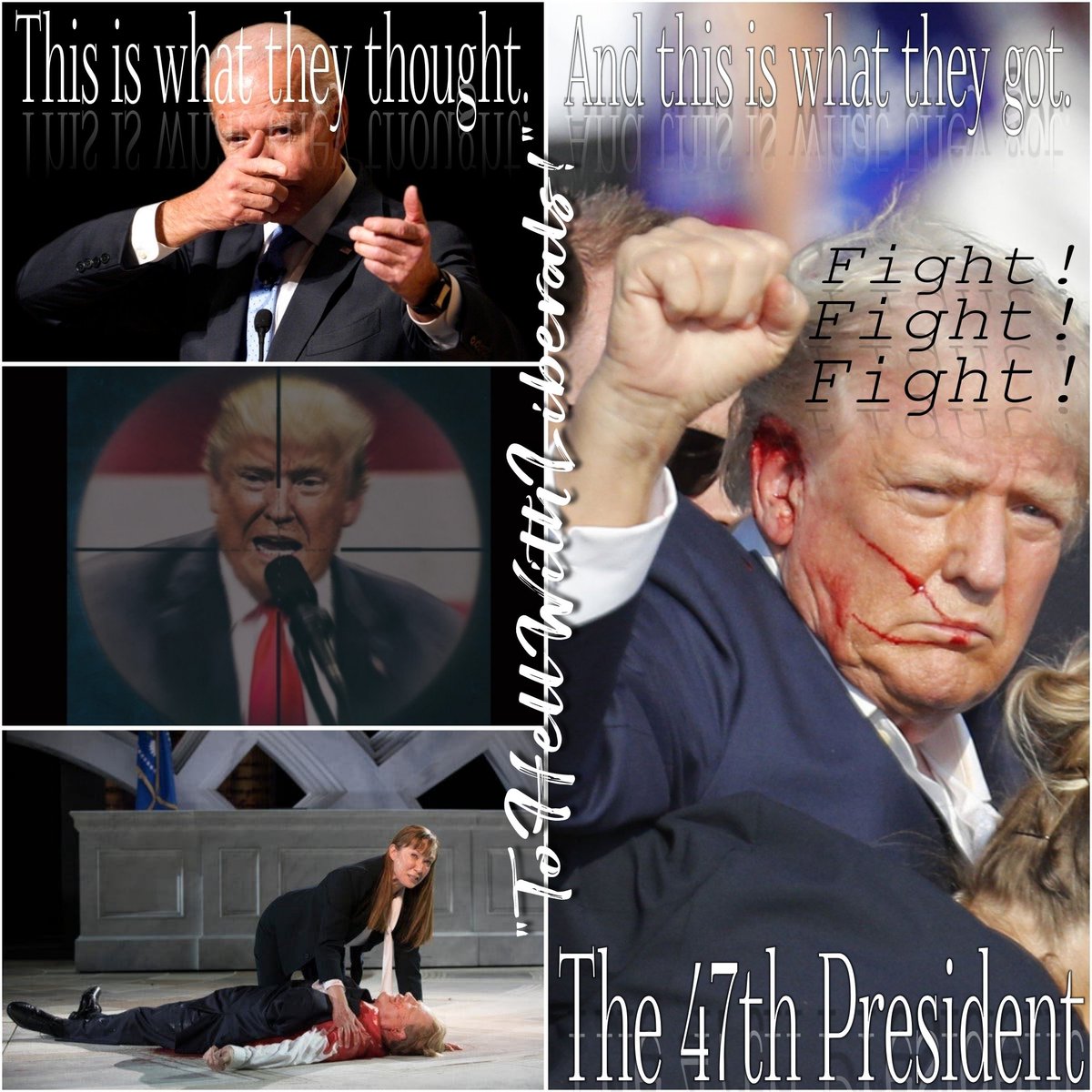 tohellwithlibz's tweet photo. #trump #Trump2024 #IStandWithTrump #tohellwithlibs #thwl #FJB #AmericaFirst #UltraMaGa #MAGA #bidencrimefamily #AssassinationAttempt #TrumpAssasinationAttempt #MAGA2024 #TRUMPASSASSINATION https://t.co/ETxgB0jUyp