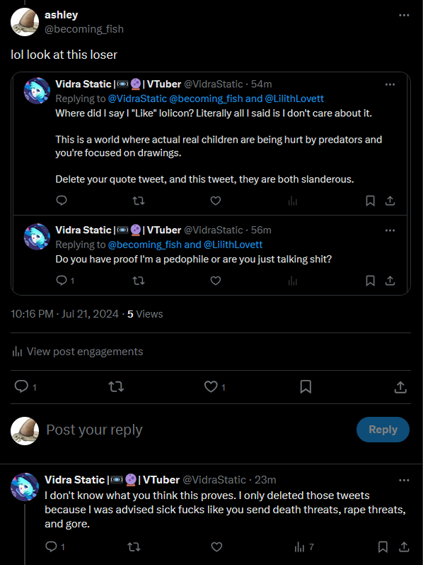 becoming_fish's tweet photo. damn bro really needs me to delete this tweet about him defending pedophiles https://t.co/0zw7xYFUg8