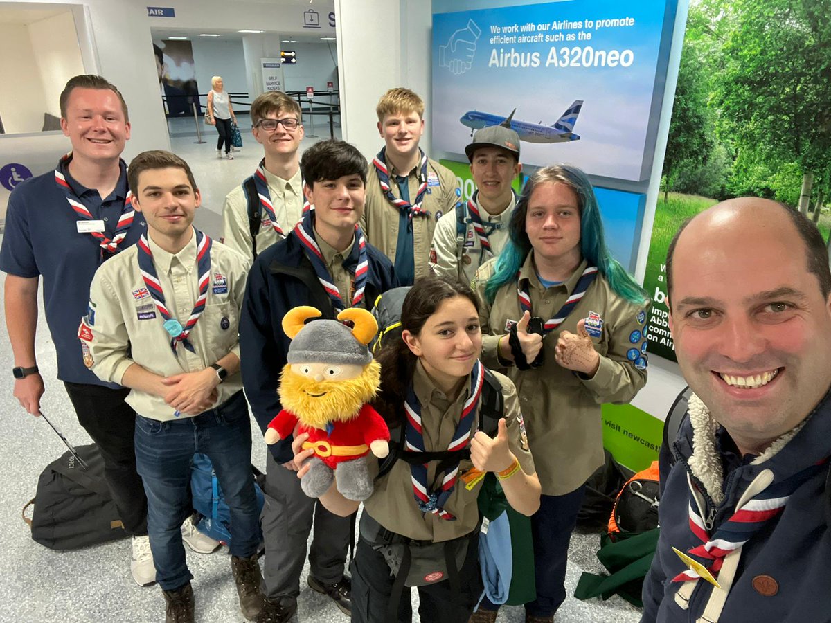 stubennett04's tweet photo. An early start but a brilliant morning at Newcastle Airport supporting our fantastic @UKContingent patrols heading to #Roverway2024! It's going to be an amazing adventure, can't wait to see and hear about all it! π³π΄ #northoftheordinary https://t.co/xUn8wFweLL