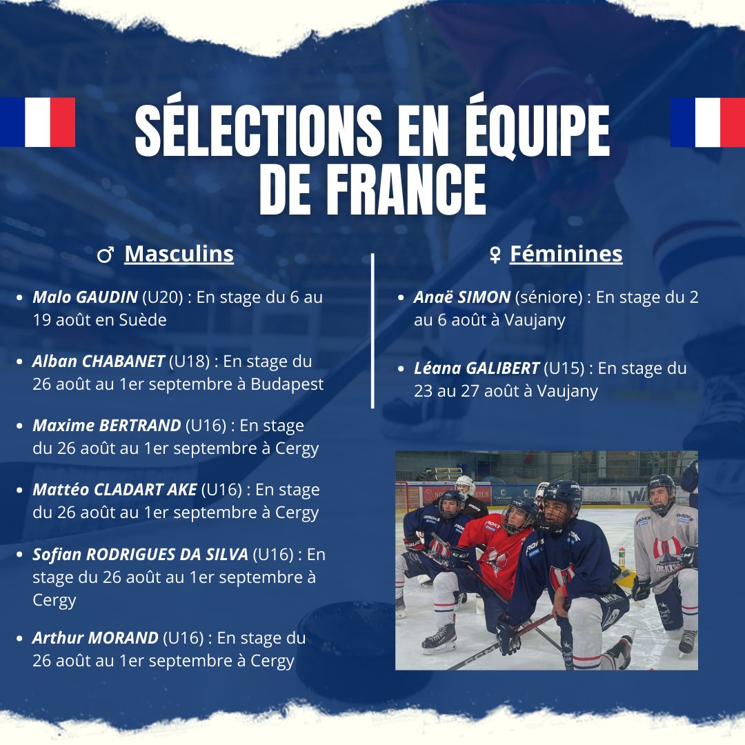 Centre Sportif de Normandie (@csnhoulgatecaen) on Twitter photo 8⃣ hockeyeurs et hockeyeuses sélectionné(e)s avec les Equipes de France !!
Découvrez la liste des polistes et futurs polistes concernés :
<a href="/Hockey_FRA/">Équipes de France Hockey 🏒</a> <a href="/FF_Hockey/">FFH - Fédération Française de Hockey</a> <a href="/Drakkarsdecaen/">Drakkars de Caen</a> <a href="/RegionNormandie/">Région Normandie</a> 8⃣ hockeyeurs et hockeyeuses sélectionné(e)s avec les Equipes de France !!
Découvrez la liste des polistes et futurs polistes concernés :
<a href="/Hockey_FRA/">Équipes de France Hockey 🏒</a> <a href="/FF_Hockey/">FFH - Fédération Française de Hockey</a> <a href="/Drakkarsdecaen/">Drakkars de Caen</a> <a href="/RegionNormandie/">Région Normandie</a>