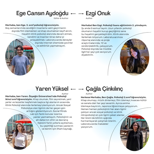 OzuPsych's tweet photo. 🌟 Meet ÖzÜ Social Minds! 🌟

Check out our Instagram post for detailed info and 2023-2024 academic year activities! 🔗 https://t.co/YPagAHzCJU

 Lab account: @ozusocialminds

🌐 Website: https://t.co/SDR52zSiRR 

#ozupsychology #socialmind #researchlab https://t.co/gx5mjMIAZG