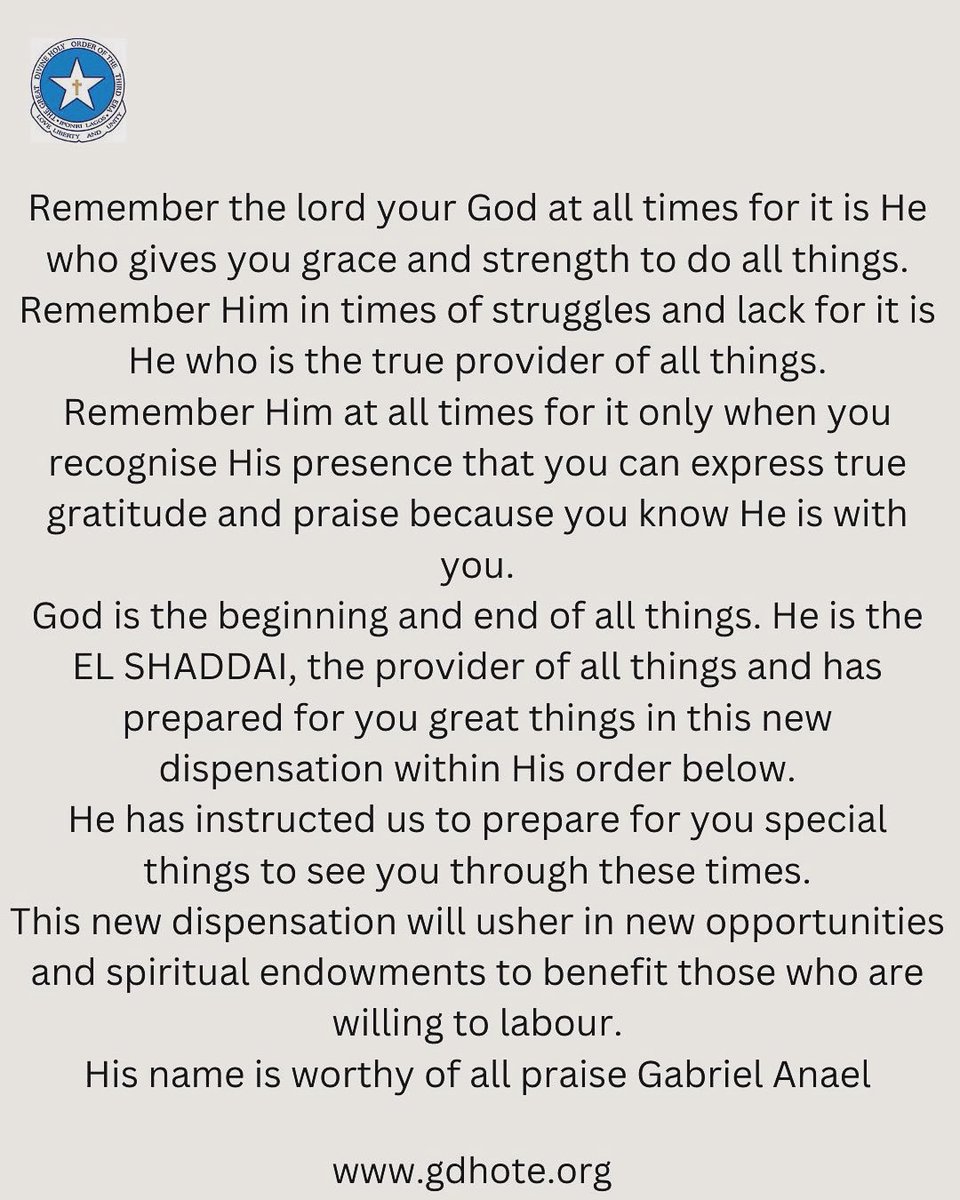 This week and beyond, the blessings of God Almighty descended, shall make you and your family sanctified and worthy. Your eyes shall behold goodness and mercy, you shall embrace goodness, you shall be led to goodness and you shall utilize this goodness for your benefits.