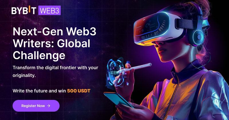 Bybit_Official's tweet photo. 🚨Calling all Next-Gen #Web3 Writers: Global Challenge! 

🧑‍💻The Next-Gen Web3 Writers: Global Challenge is a gateway to showcasing your innovative ideas and gaining recognition in the world of blockchain. Write, Win 500 USDT!

👇Click Register Now to Join!

#Writingcontest