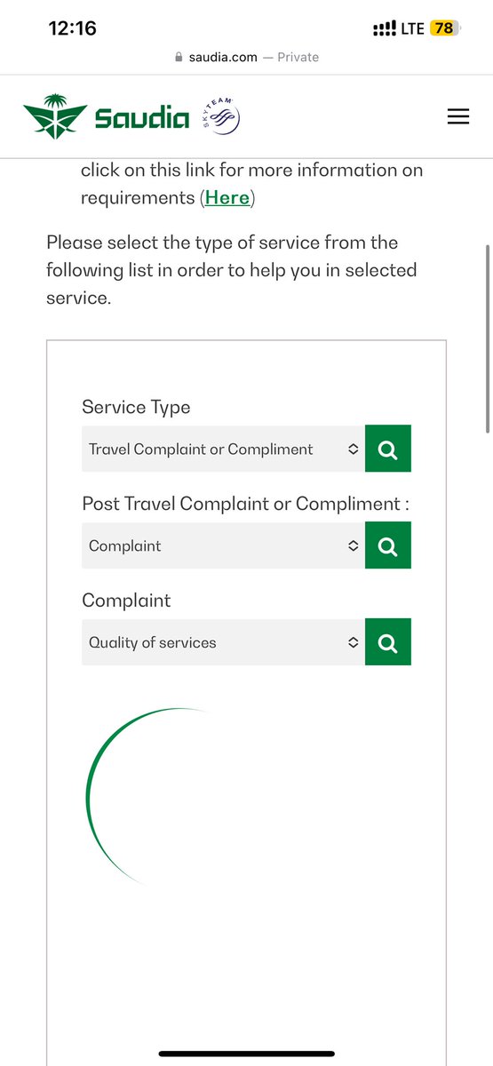 ManalNaseeb's tweet photo. @Saudia_Care هذا هو الوضع الظاهر في الشاشة وعلامة التحميل لي ٣ ايام ونفس المشكلة https://t.co/b3GoGAW6cn