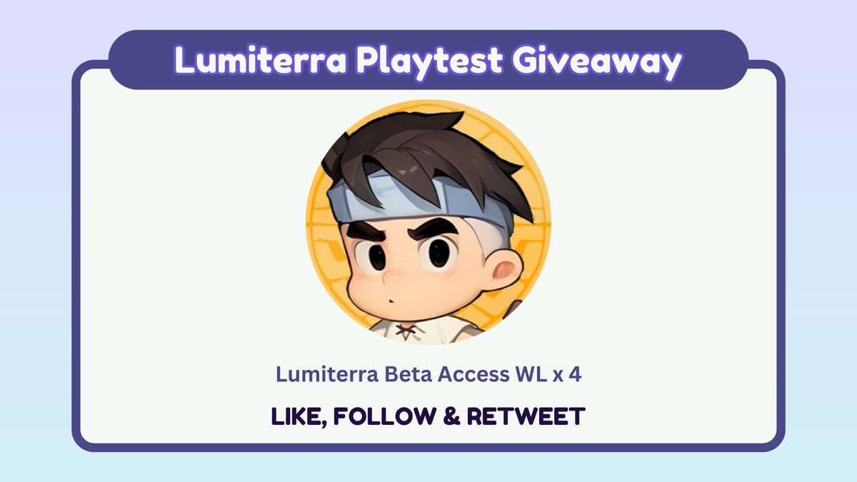 Any MMO players want access to Ronin's upcoming <a href="/LumiterraGame/">Lumiterra (mainnet arc)</a> 

We have 4x Lumiterra Beta Access WL to giveaway!
1⃣ Follow <a href="/GuildlessGamers/">GuildlessGamers.ron</a> and <a href="/GrawrzGuide/">Grawrz.ron</a>  

2⃣ Comment 🧌 emoji AND your Ronin wallet address below

3⃣ Like &amp; retweet

Winners in 24h
#Ronin #RoninCreator