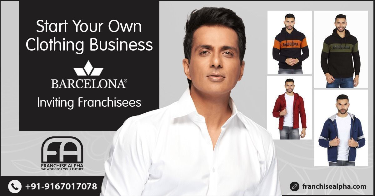 FranchiseAlpha's tweet image. Join the trendsetting league! Invest INR 3 Lakhs + GST in Barcelona, India's premier Men's Apparel franchise. No Royalty Fees, incredible ROI, and solid brand support! Act fast - Call 9167017078 or email contact@franchisealpha.com. #BarcelonaFashion #FranchiseAlpha #WebsAlpha