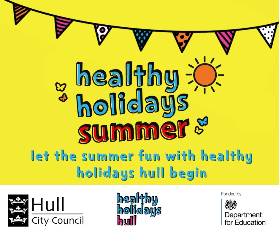 The <a href="/Healthyholshull/">Healthy Holidays Hull</a> summer programme starts today with free activities and food for children in Hull!

Learn more 👉 healthyholidayshull.org 

#HealthyHolidaysHull
