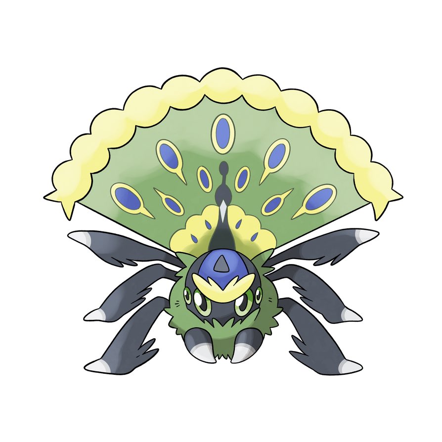 downramegas's tweet image. Mega evolution ideas for Necromantis and Beaupider. Based on a wizard and praying mantis. And a parachute peacock spider.