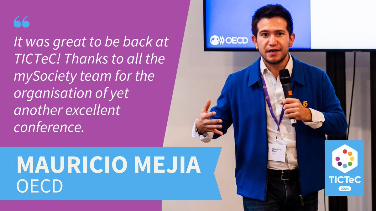 mySociety (@mysociety) on Twitter photo Thanks to Mauricio Mejia of <a href="/OECD/">OECD ➡️ Better Policies for Better Lives</a> for this positive affirmation of all we do at #TICTeC! Thanks to Mauricio Mejia of <a href="/OECD/">OECD ➡️ Better Policies for Better Lives</a> for this positive affirmation of all we do at #TICTeC!