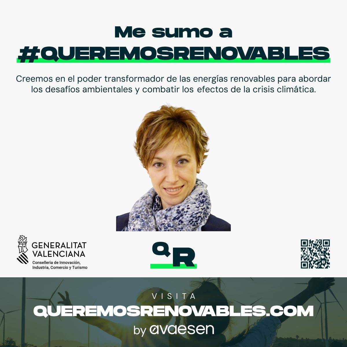 Gracias a <a href="/MJValeroSancho/">María José Valero Sancho</a>, CEO de CERWALL y <a href="/TalentGrowthM/">Talent Growth Mbp</a>, por sumarse como embajadora a la iniciativa de #AVAESEN #QueremosRenovables 💡🌍⁣

🌱🗣️: «Trabajo cada día para reducir las brechas 3G (Género, Generación y Geolocalización), y así, fomentar un futuro sostenible».