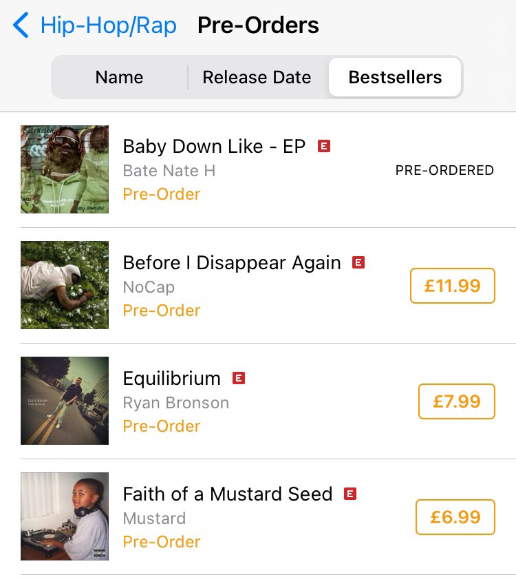 I’m number #1 in 🇬🇧 #PREORDER @applemusic charts 📊 as from this morning 🌅 

“BABY DOWN LIKE” 
🎹 @ashley_got_dat_juice 
Feat @handlestdnb 

itunes.apple.com/album/id175589…