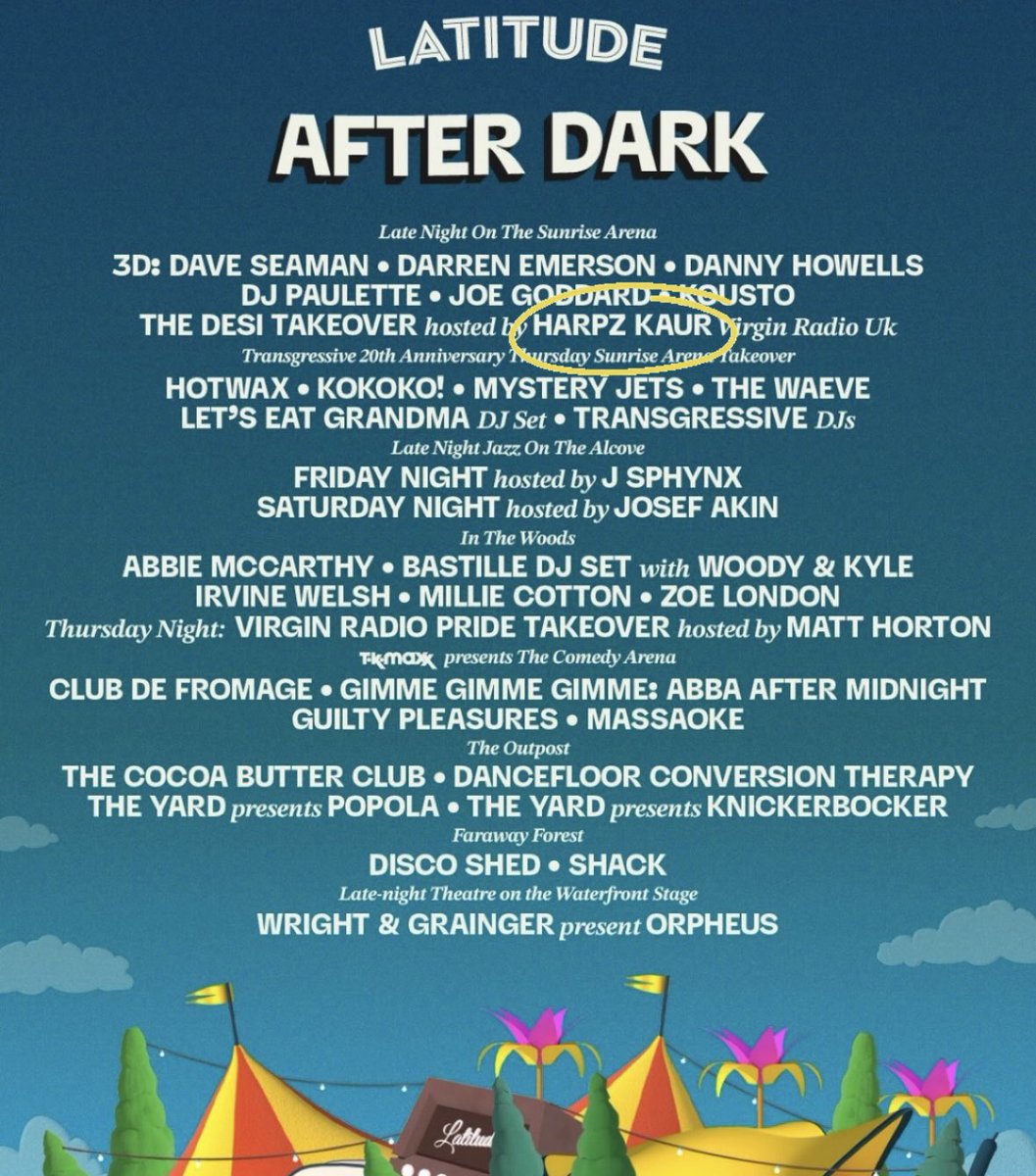 Harpz Kaur (@harpreetuk) on Twitter photo We’re doing a thing this Sunday! To celebrate South Asian Heritage Month, come join us at the <a href="/LatitudeFest/">Latitude Festival</a> for the Desi Takeover - After Dark! 😎🎊
<a href="/THEJAZDHAMI/">JAZ DHAMI</a> <a href="/JagsKlimax/">Jags Klimax</a> <a href="/DJSachy/">DJSACHY</a> <a href="/BeatsByLions/">Beats By Lions</a> <a href="/VirginRadioUK/">Virgin Radio UK</a> We’re doing a thing this Sunday! To celebrate South Asian Heritage Month, come join us at the <a href="/LatitudeFest/">Latitude Festival</a> for the Desi Takeover - After Dark! 😎🎊
<a href="/THEJAZDHAMI/">JAZ DHAMI</a> <a href="/JagsKlimax/">Jags Klimax</a> <a href="/DJSachy/">DJSACHY</a> <a href="/BeatsByLions/">Beats By Lions</a> <a href="/VirginRadioUK/">Virgin Radio UK</a>