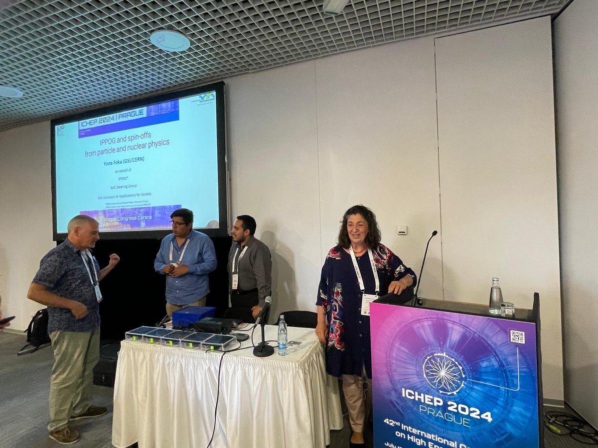 IppogOrg's tweet image. 📸✨ We are thrilled to announce that Yiota Foka has represented IPPOG at ICHEP 2024 last week! 🌟 An inspiring presence at an internationally significant event for particle physics🚀🔬 #ICHEP2024 #IPPOG #PhysicsInspiration #ParticlePhysics