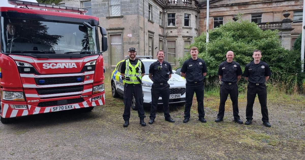 SFRS Angus (@sfrs_angus) on Twitter photo Angus CAT and crews from <a href="/ArbroathFire/">Arbroath Fire Station</a> joined Officers from Arbroath Community Policing Team, at Letham Grange. Part of a joint initiative in the area to combat anti-social behaviour, to reassure local residents and provide a visible presence and deterrent.🚒🚓
<a href="/SFRS_PKAD_CAT/">SFRS Perth, Kinross, Angus & Dundee CAT</a> Angus CAT and crews from <a href="/ArbroathFire/">Arbroath Fire Station</a> joined Officers from Arbroath Community Policing Team, at Letham Grange. Part of a joint initiative in the area to combat anti-social behaviour, to reassure local residents and provide a visible presence and deterrent.🚒🚓
<a href="/SFRS_PKAD_CAT/">SFRS Perth, Kinross, Angus & Dundee CAT</a>