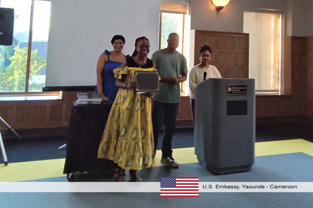 🎉Congratulations to 🇨🇲Cameroonian emerging writers Faith Wasa, Brice Kah, and Larissa Dione Mpacko, along with their adult mentor <a href="/NnaneNtube/">Nnane Ntube</a>, for successfully completing the <a href="/UIIWP/">International Writing Program</a> at the <a href="/uiowa/">University of Iowa</a>! The two-week residency brought together 20 participants from around the world to