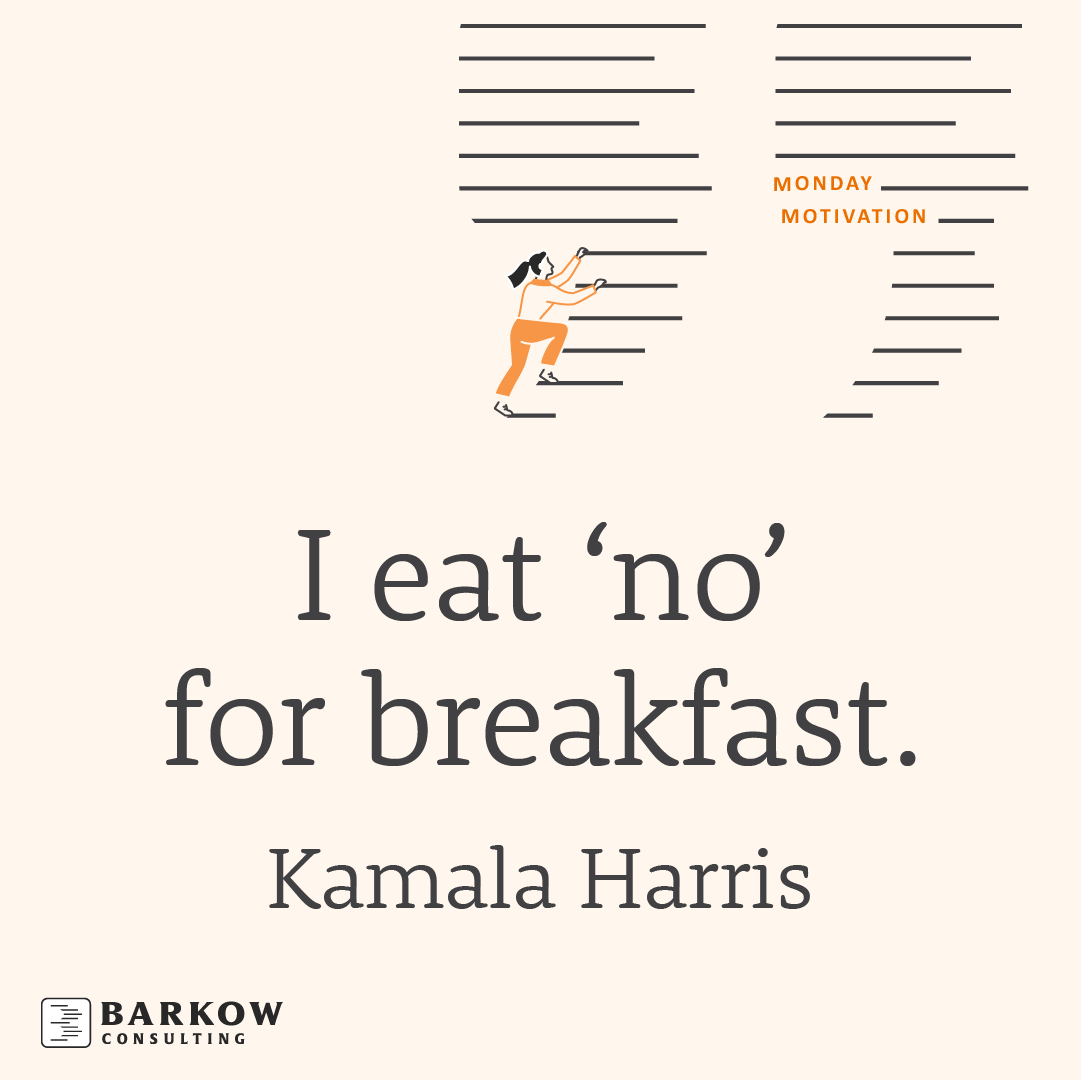 Monday Motivation

Kamala Harris:
"I eat ‘no’ for breakfast."

#MondayMotivation #KamalaHarris #Wochenstart