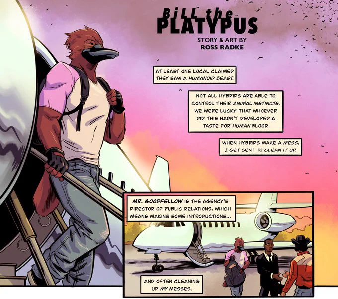 The 1st Issue of Bill the Platypus is almost halfway through its Kickstarter campaign! Bill is sent to capture a chupacabra that's been slaughtering livestock. Hellboy, Darkwing Duck and Gremlins vibes. Help me fund the first print run! Still a ways to go to hit the goal! Link 👇 