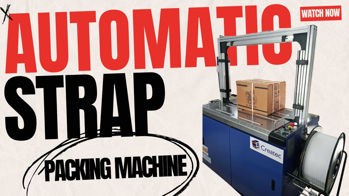 CreatecPacking's tweet photo. Fully Automatic Strapping Machine - Demo video
https://t.co/A8T6wuvlbR
 #youtube #createcpack #Strap #strappingmachine #boxpacking #cartonbox #export #import #business https://t.co/Nf5HIK7YdL